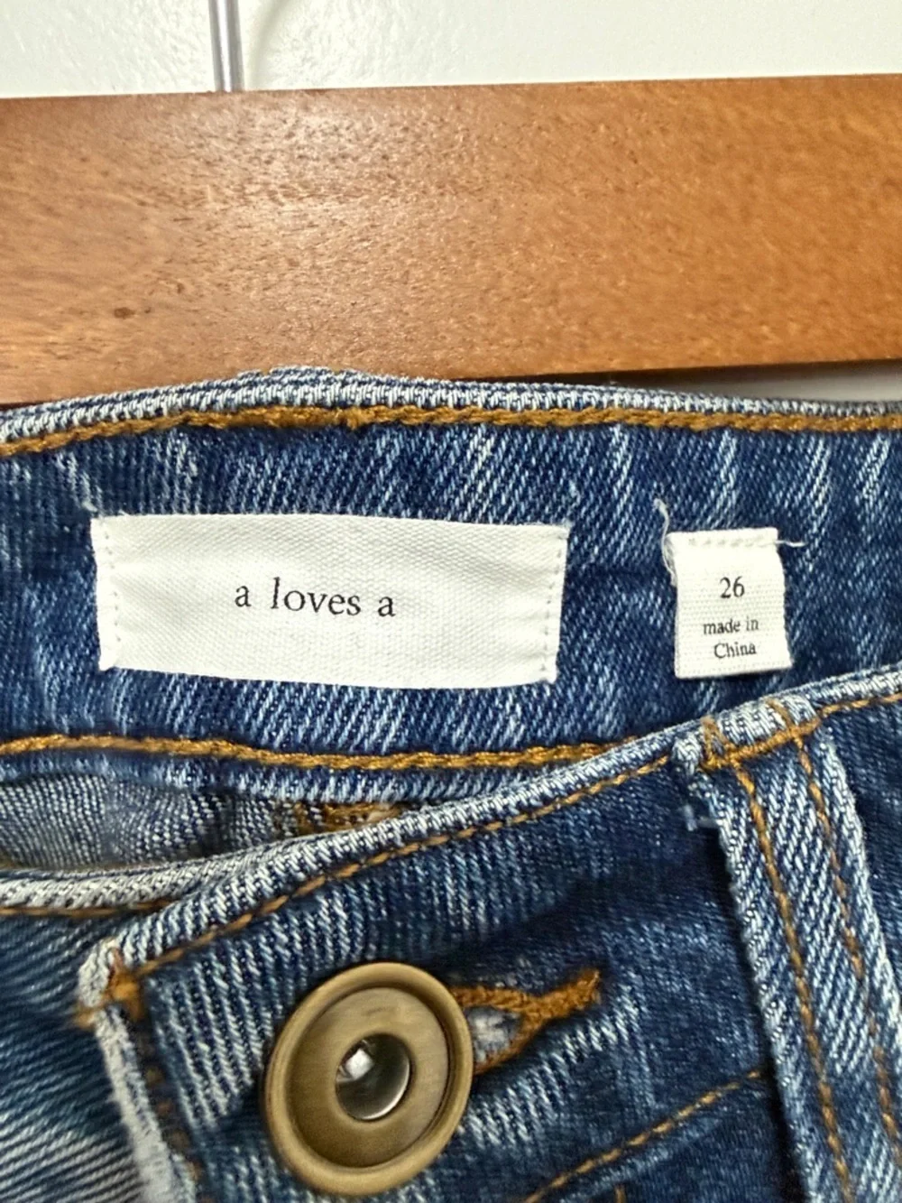 A loves A Denim Cut Off Mini Skirt size 26